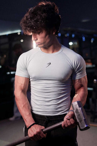 Structure Compression T-shirt Light Grey