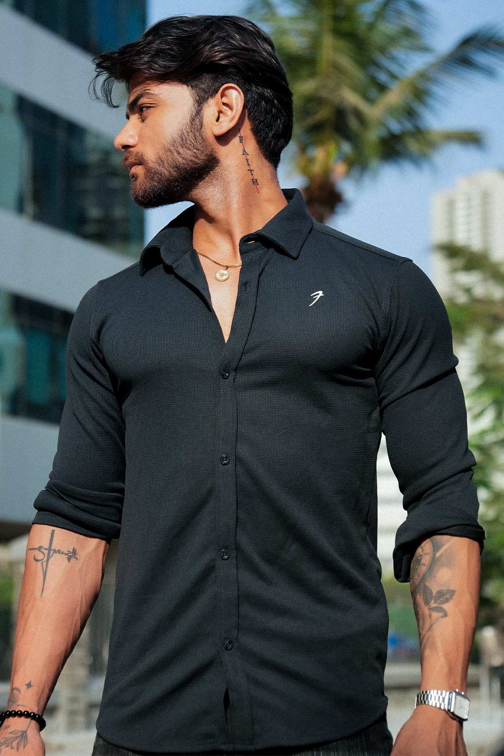 Foundation Fullsleeves Shirt Black
