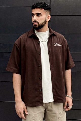 Off Duty Oversized Shirt Coffee