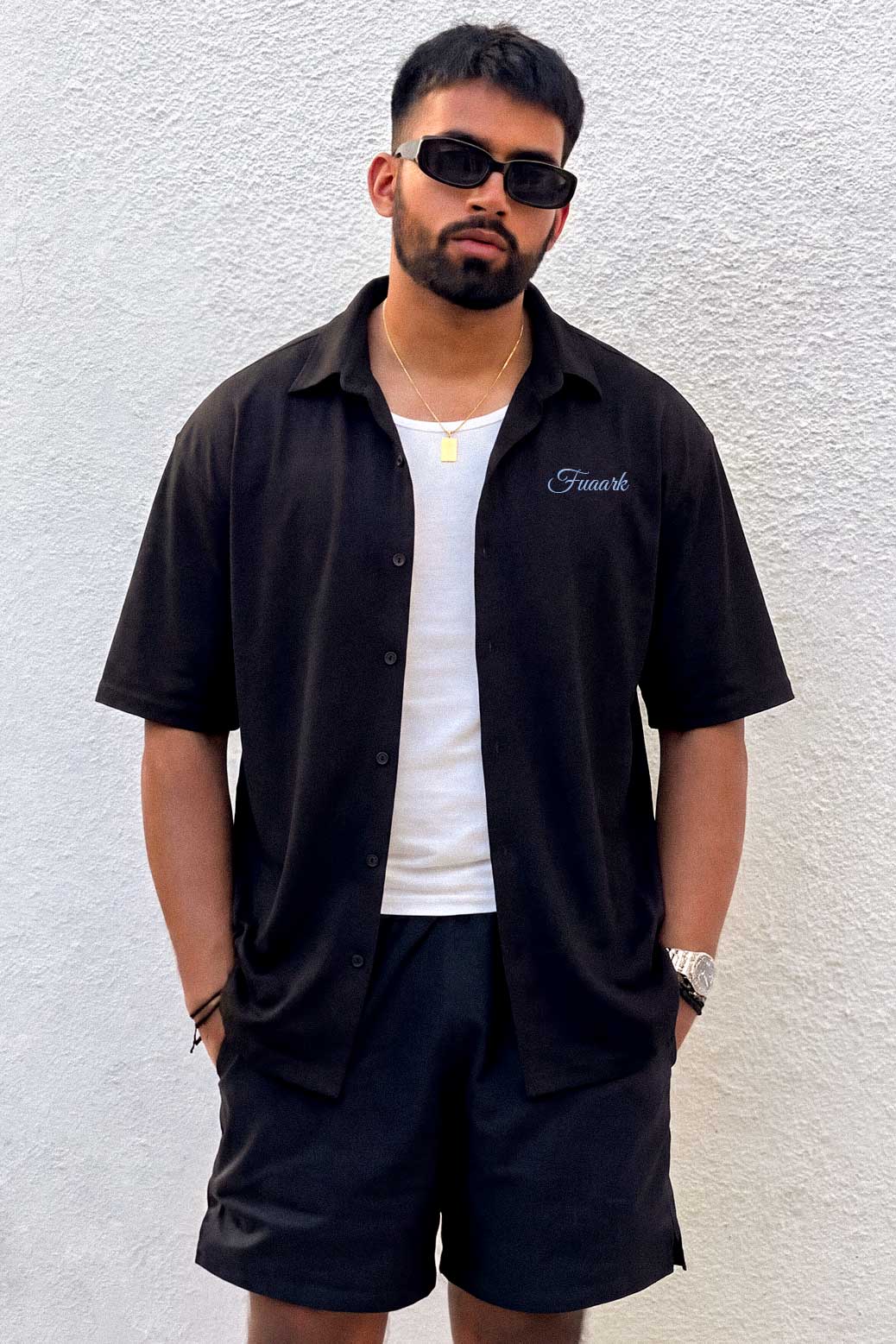 Off Duty Oversized Shirt Black