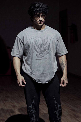 Shadow Washed Oversized T-shirt Light Grey