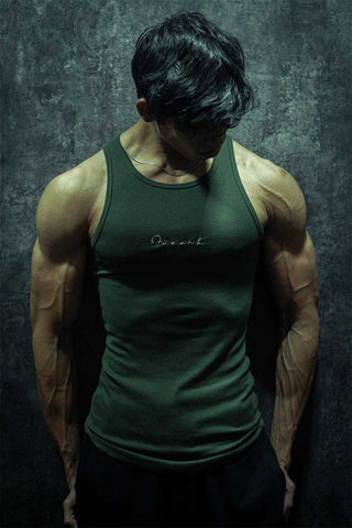 Ribbed Tank Olive