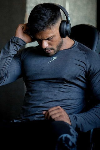 Midnight Fullsleeves T-shirt Dark Grey