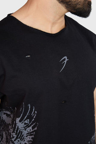 Raw Eagle Capsleeves Tank Black