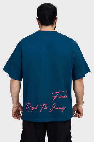 Respect The Journey Oversized T-shirt Teal