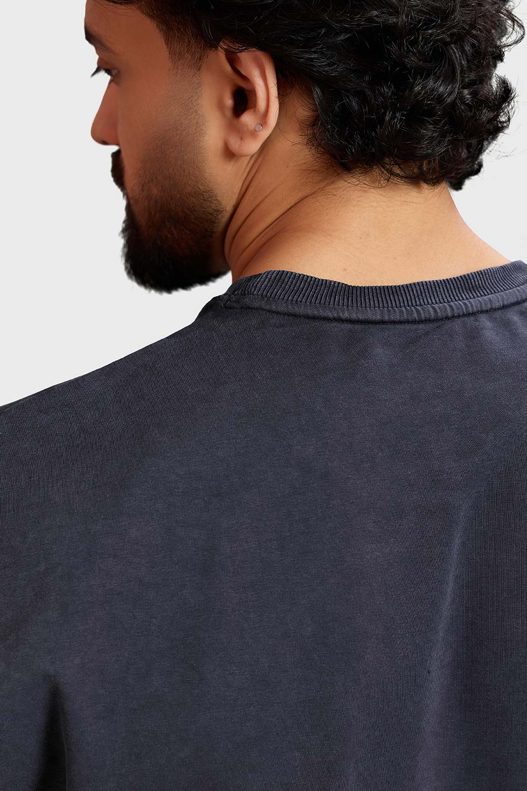 Restricted Washed Capsleeve Tank Dark Grey