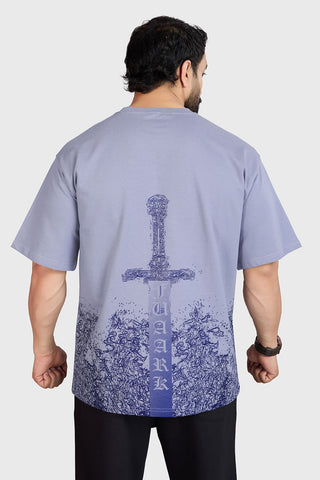 Sword Oversized T-shirt Light Grey