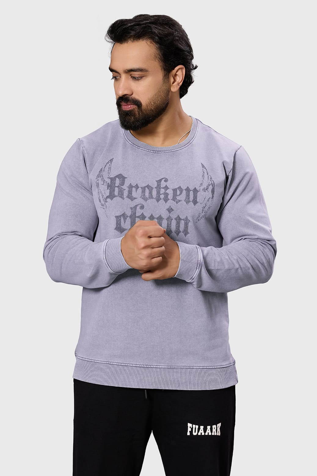 Shadow Washed Sweatshirt Light Grey