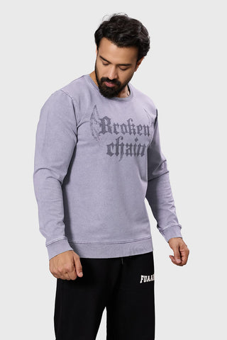 Shadow Washed Sweatshirt Light Grey