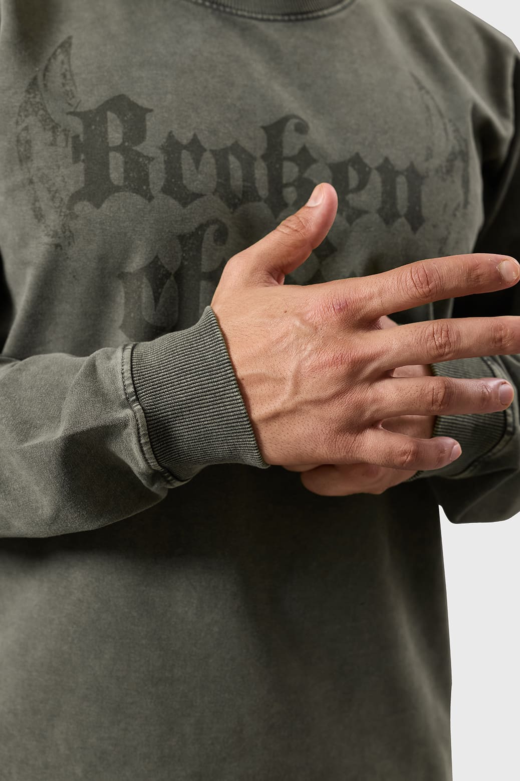 Shadow Washed Sweatshirt Olive