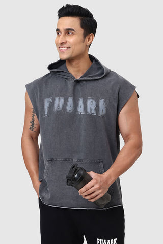 Shadow Washed Capsleeves Hoodie Dark Grey