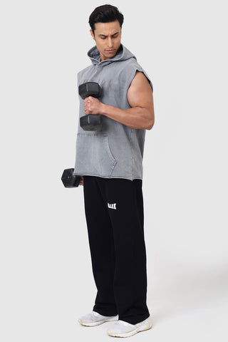 Shadow Washed Capsleeves Hoodie Light Grey