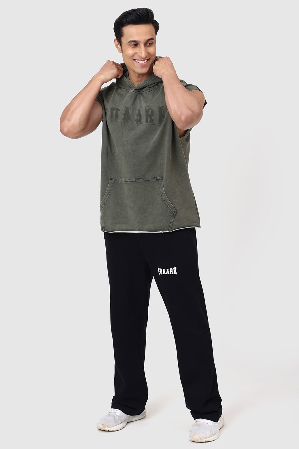 Shadow Washed Capsleeves Hoodie Olive