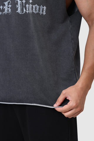 Shadow Washed Capsleeves Tank Dark Grey