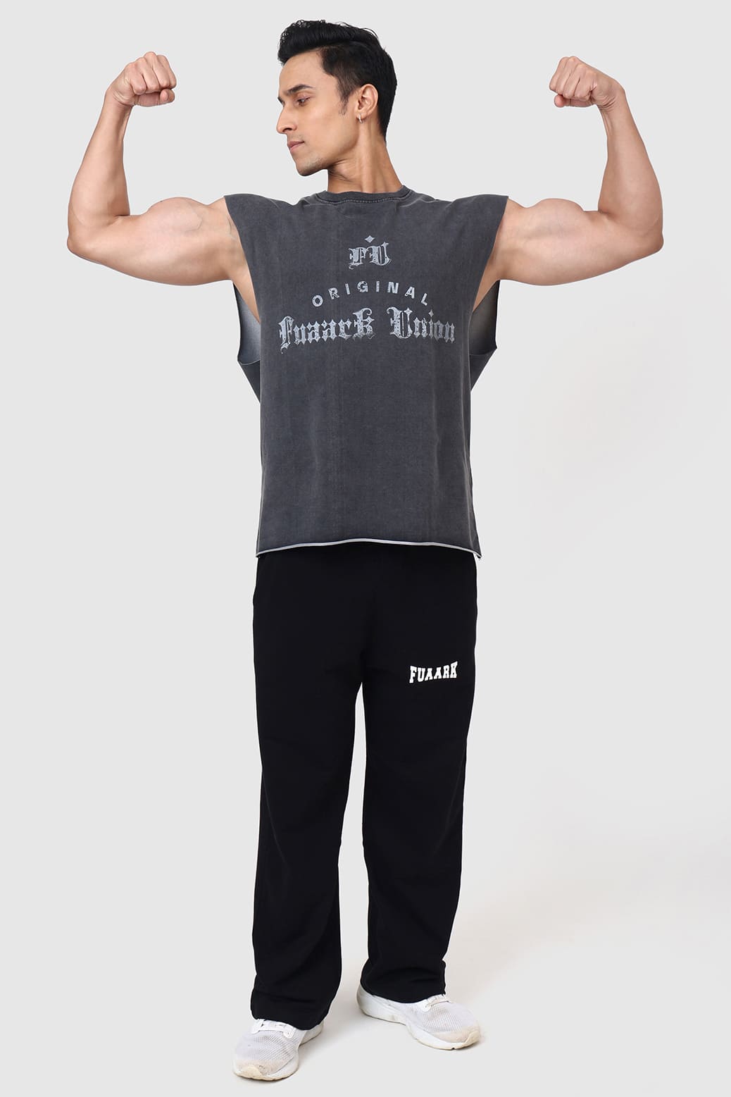 Shadow Washed Capsleeves Tank Dark Grey