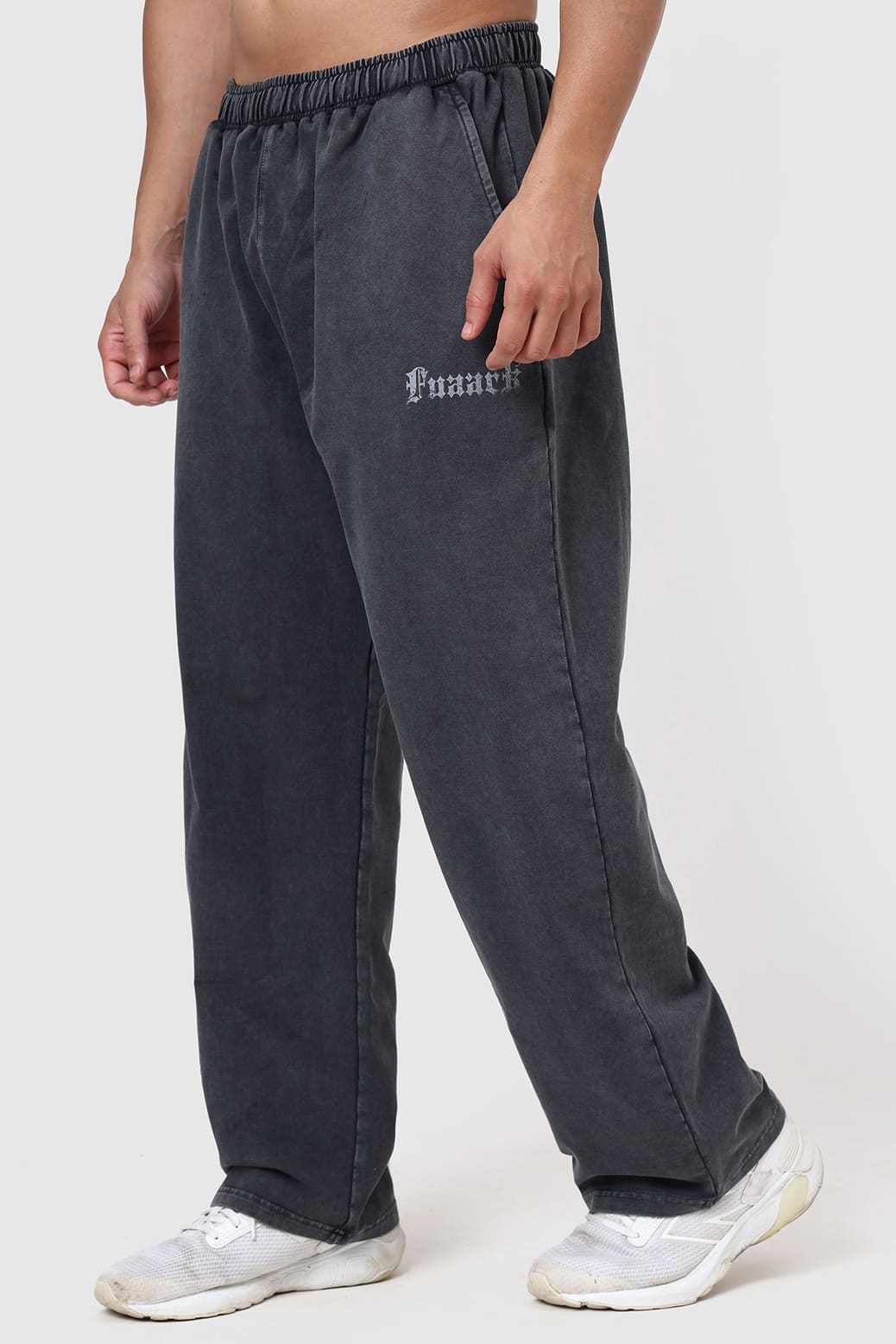 Shadow Washed Straight Tracks Dark Grey