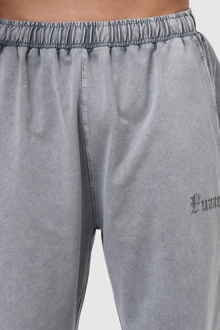 Shadow Washed Straight Tracks Light Grey