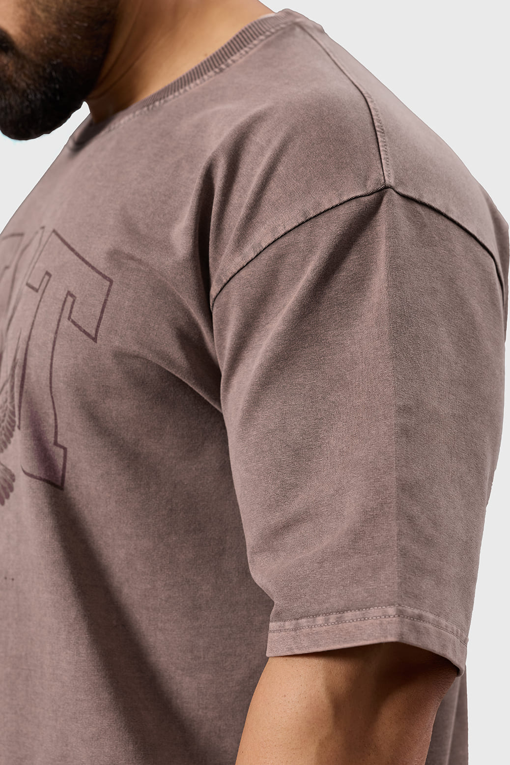 Shadow Washed Oversized T-shirt Brown