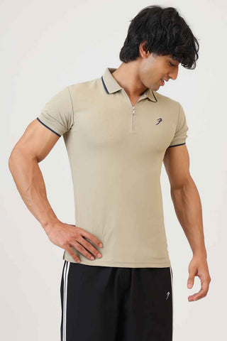 Stride Polo T-shirt Beige