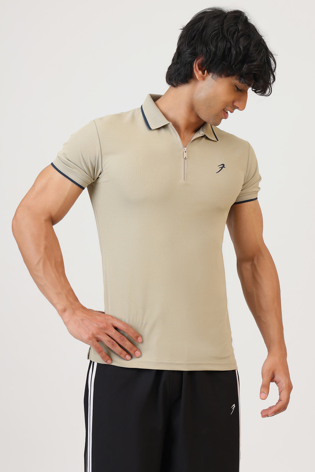 Stride Polo T-shirt Beige