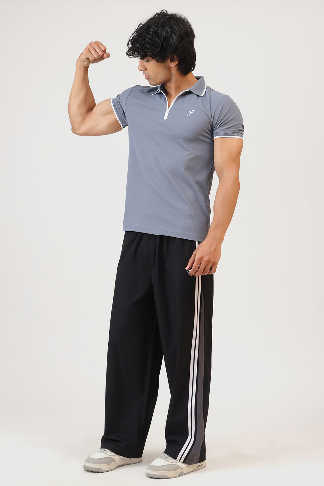 Stride Polo T-shirt Grey