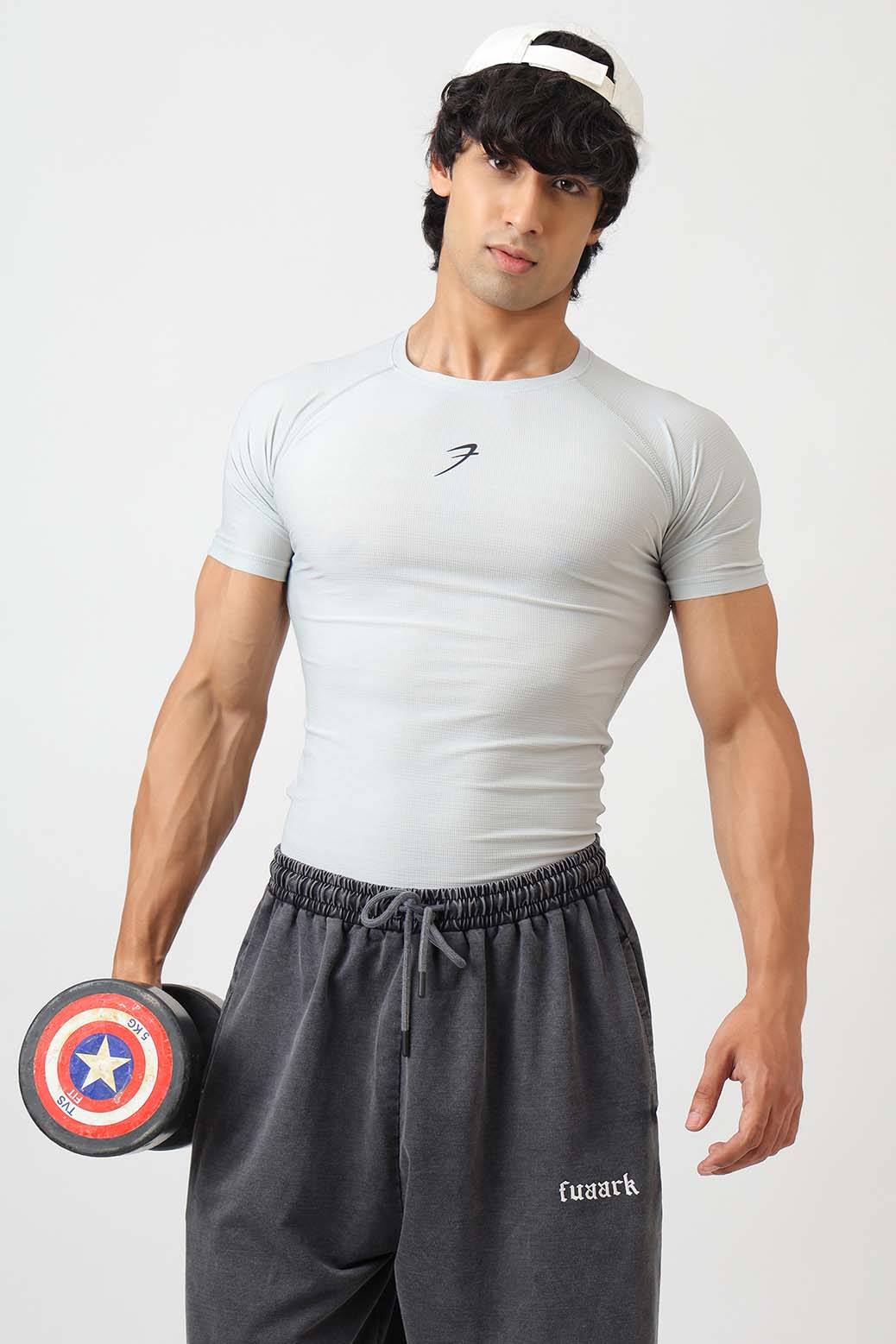 Structure Compression T-shirt Light Grey