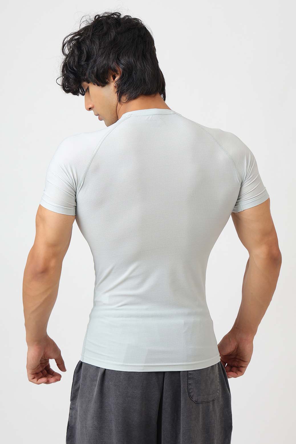 Structure Compression T-shirt Light Grey