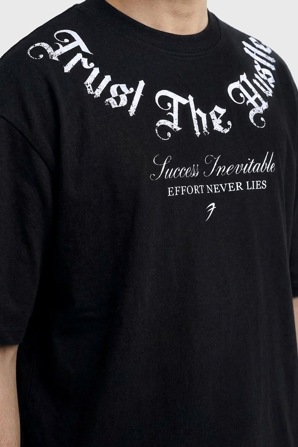 Trust The Hustle Oversized T-shirt Black