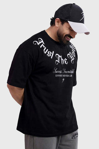 Trust The Hustle Oversized T-shirt Black