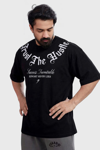 Trust The Hustle Oversized T-shirt Black