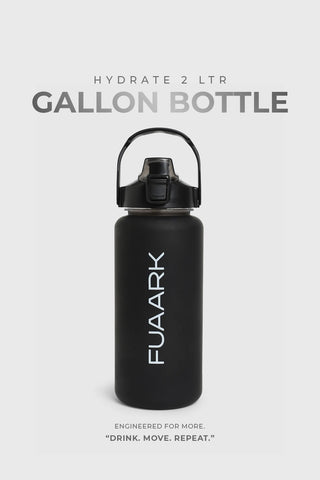 Hydrate 2 Ltr Gallon Bottle Black