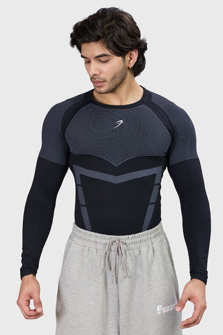 Alpha Seamless Fullsleeves T-shirt Black