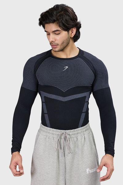Alpha Seamless Fullsleeves T-shirt Black