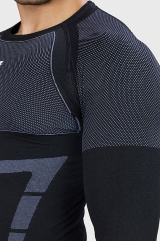 Alpha Seamless Fullsleeves T-shirt Black