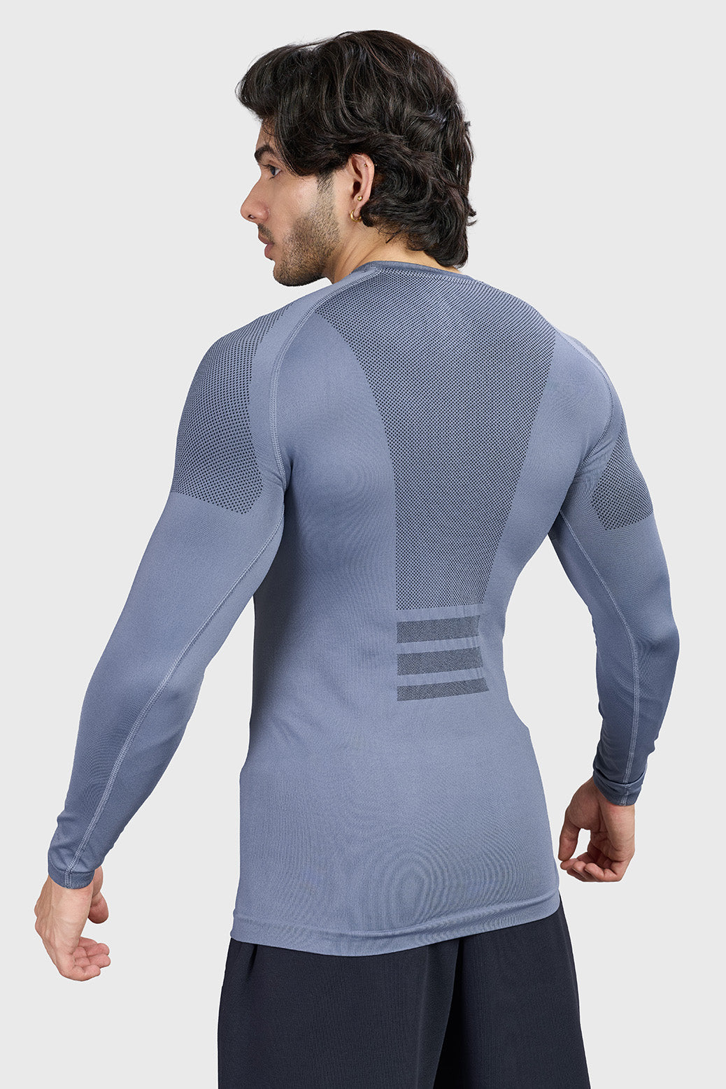 Alpha Seamless Fullsleeves T-shirt Light Grey