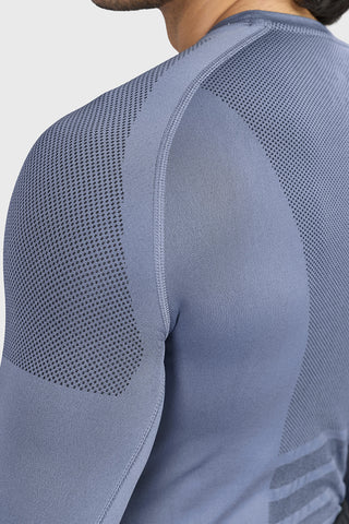 Alpha Seamless Fullsleeves T-shirt Light Grey