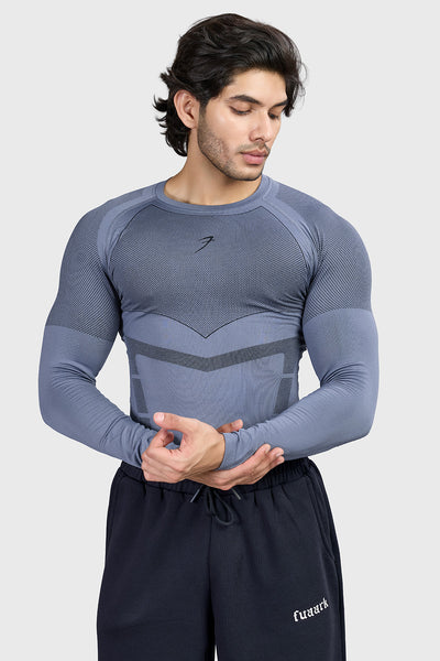 Alpha Seamless Fullsleeves T-shirt Light Grey