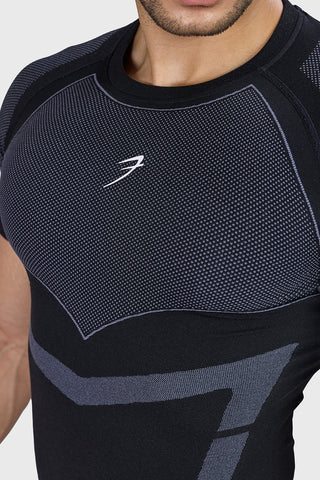 Alpha Seamless T-shirt Black/Light Grey