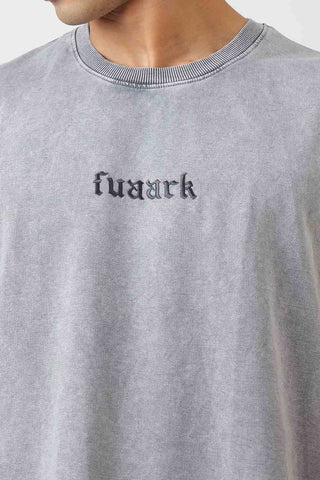Blackout Washed Capsleeves Tank Light Grey