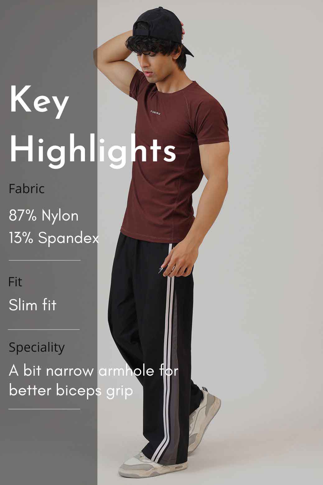 Blaze Nylon T-shirt Brown