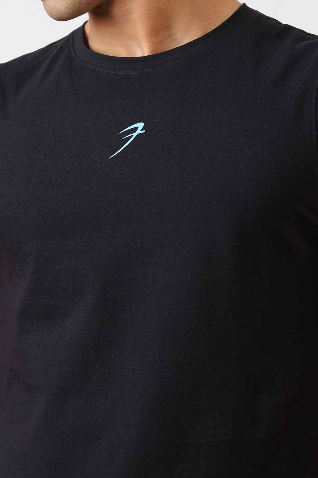 Built Strong Muscle Tank Black/Blue