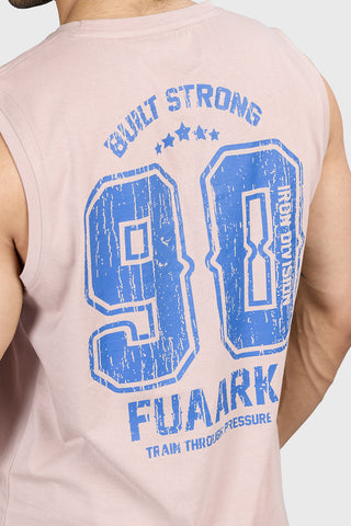 Built Strong Muscle Tank Beige