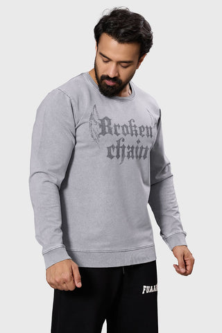 Shadow Washed Sweatshirt Light Grey