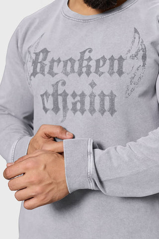 Shadow Washed Sweatshirt Light Grey