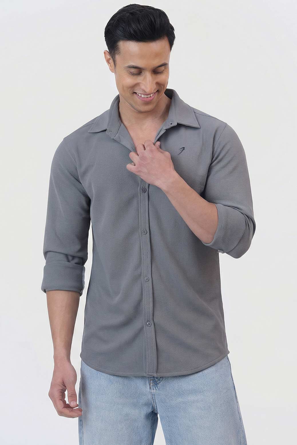 Foundation Fullsleeves Shirt Light Grey