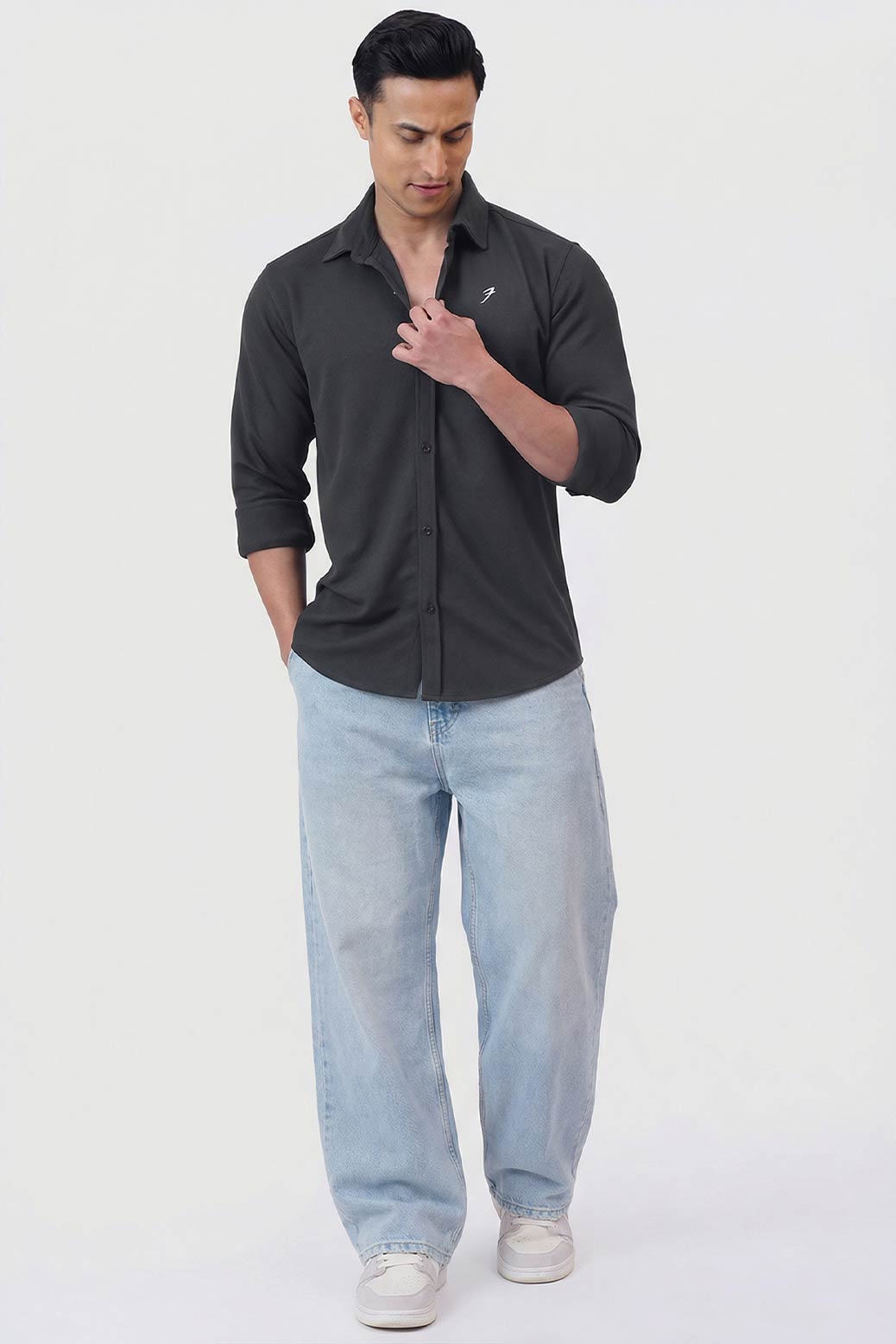 Foundation Fullsleeves Shirt Dark Grey