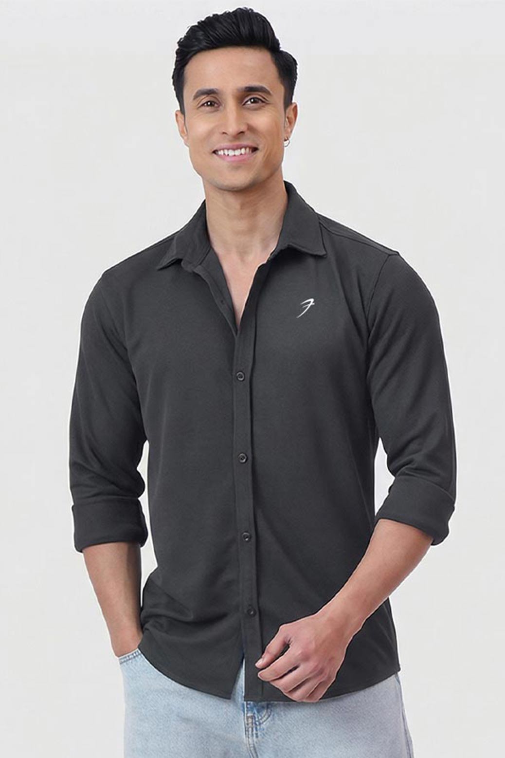Foundation Fullsleeves Shirt Dark Grey