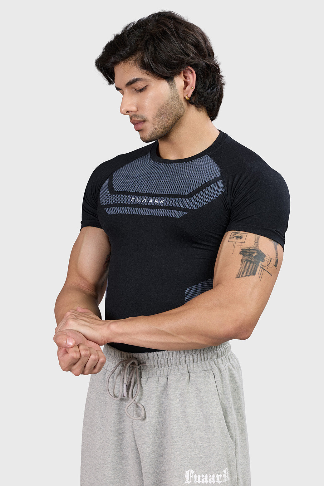 Flux Seamless T-shirt Black/Light Grey