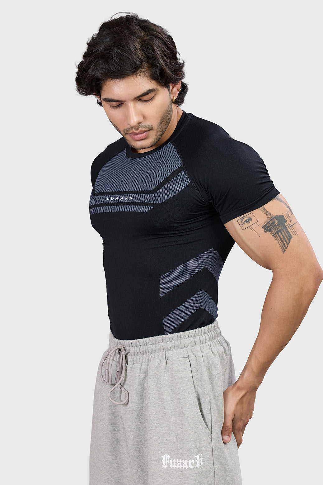 Flux Seamless T-shirt Black/Light Grey
