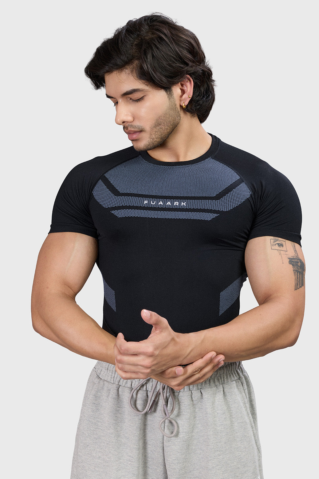 Flux Seamless T-shirt Black/Light Grey